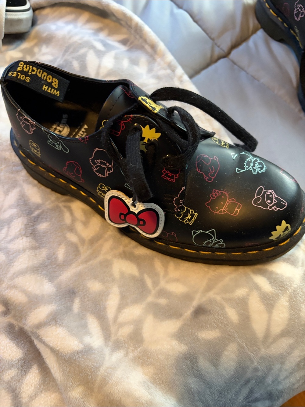 Dr. Martens Black Hello Kitty Graphic Lace-Up Sneaker